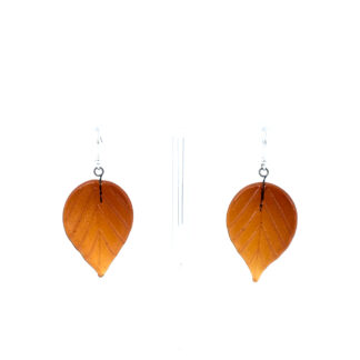 LEAF EARRINGS amber